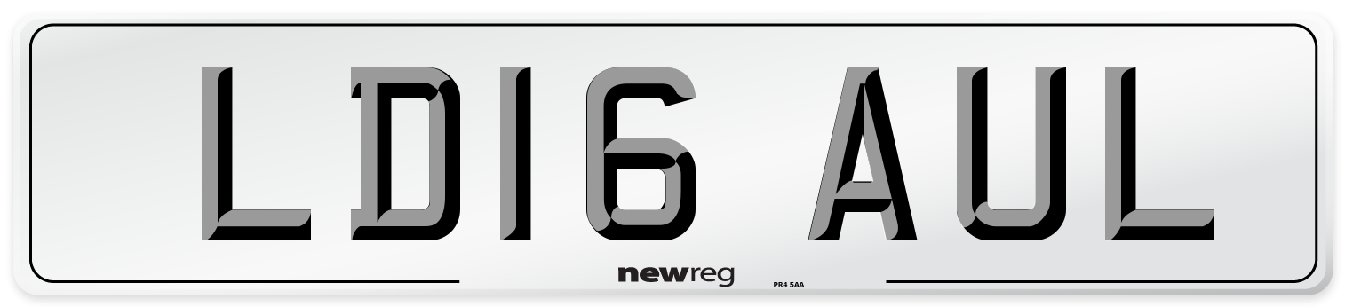 LD16 AUL Number Plate from New Reg